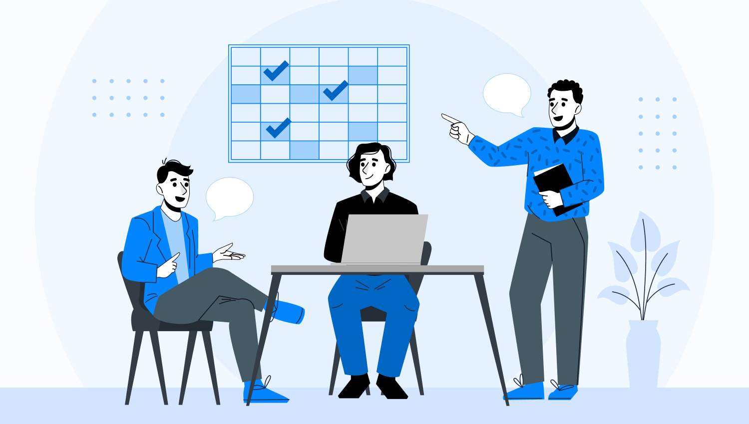 Люди в офисе за работой